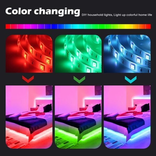Ruban LED RGB multicolore - 5 Mètres – Image 2