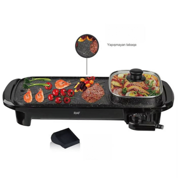 Barbecue Électrique Multifonction RAF R-5303 1500W Noir – Image 3
