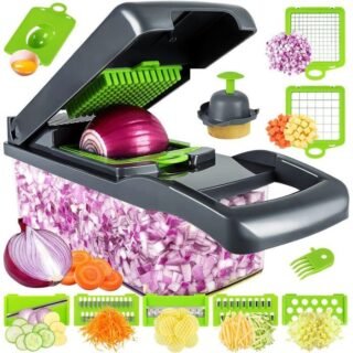 Cuisine Multifonction Couper les Legumes 16 en 1, Trancheur de Légumes, Hachoir de Graterie de Cuisine Multifonction